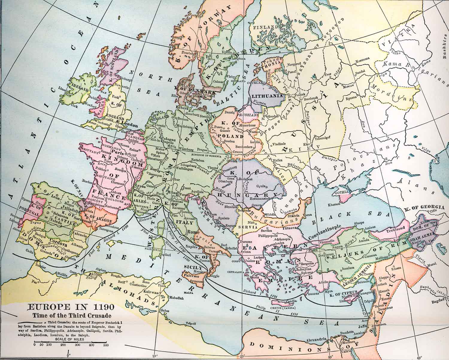 Europe in 1190